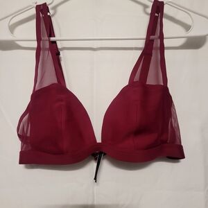 NWOT Victoria's Secret Deep Red Mesh Bra